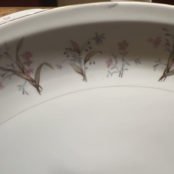 TWO Meito China LUCILLE Large / Small Oval Platters GORGEOUS! Japan Discontinued - Picture 14 of 16